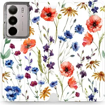 Pouzdro na mobilní telefon Flipové pouzdro Mobiwear - Realme C75 - MP04S Luční kvítí (Knížkové flip pouzdro, obal, kryt na mobil Realme C75 - MP04S Luční kvítí, materiál Umělá kůže + TPU - ochrana 360°, stojánek, silikonová vanička, magnetické zavírání)