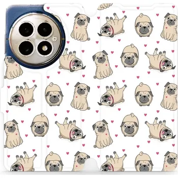 Pouzdro na mobilní telefon Flipové pouzdro Mobiwear - OnePlus 13 - M097P Mopsíci (Knížkové flip pouzdro, obal, kryt na mobil OnePlus 13 - M097P Mopsíci, materiál Umělá kůže + TPU - ochrana 360°, stojánek, silikonová vanička, magnetické zavírání)