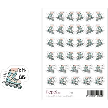 samolepka Fleppi Samolepky Kolečkové brusle