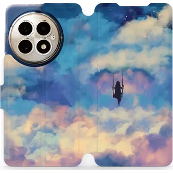 Pouzdro na mobilní telefon Flipové pouzdro Mobiwear - OnePlus 13 - MR09S Dívka na houpačce v oblacích (Knížkové flip pouzdro, obal, kryt na mobil OnePlus 13 - MR09S Dívka na houpačce v oblacích, materiál Umělá kůže + TPU - ochrana 360°, stojánek, silikonová vanička, magnetické)