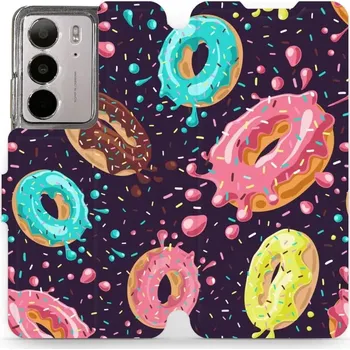 Pouzdro na mobilní telefon Flipové pouzdro Mobiwear - Realme C75 - VP19S Donutky (Knížkové flip pouzdro, obal, kryt na mobil Realme C75 - VP19S Donutky, materiál Umělá kůže + TPU - ochrana 360°, stojánek, silikonová vanička, magnetické zavírání)