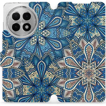Pouzdro na mobilní telefon Flipové pouzdro Mobiwear - OnePlus 13R - V108P Modré mandala květy (Knížkové flip pouzdro, obal, kryt na mobil OnePlus 13R - V108P Modré mandala květy, materiál Umělá kůže + TPU - ochrana 360°, stojánek, silikonová vanička, magnetické zavírání)