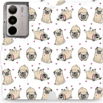 Pouzdro na mobilní telefon Flipové pouzdro Mobiwear - Realme C75 - M097P Mopsíci (Knížkové flip pouzdro, obal, kryt na mobil Realme C75 - M097P Mopsíci, materiál Umělá kůže + TPU - ochrana 360°, stojánek, silikonová vanička, magnetické zavírání)