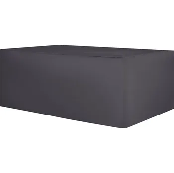 Krycí plachta Ochranná plachta na zahradní nábytek černá látka s PVC povlakem 275 x 230 x 70 cm kryt proti dešti Beliani