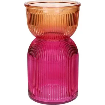 Váza Skleněná váza SAME DUO 21cm broskvová růžová