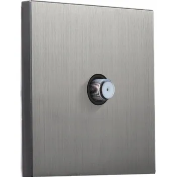 Elektrická zásuvka Nástěnná zásuvka Alkri-Light stříbrná