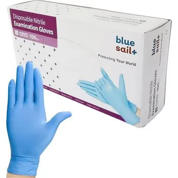Vyšetřovací rukavice Rukavice BlueSail nitrilové M