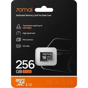 Kamera do auta 70mai microSD paměťová karta Varianta: ROM 256GB