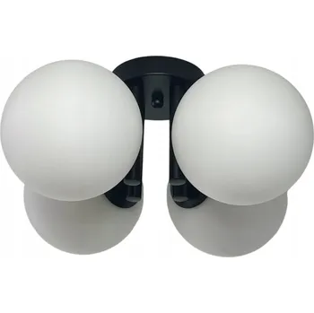 ZÁVĚSNÁ STROPNÍ LAMPA STROPNÍ SVÍTIDLO LUSTR KOULE MODERNÍ černá LED 4*E14