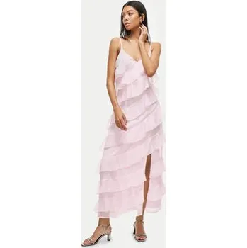 Dámské šaty Vila Koktejlové šaty Luna 14109420 Růžová Regular Fit 36