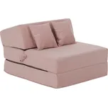 Skládací matrace/křeslo, 2v1, růžová, PELOS