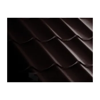 plechová krytina Plechová krytina taška Zefir polyester lesk - 50m2, hnědá