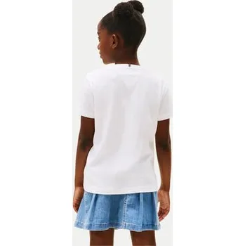 Pánské oblečení Tommy Hilfiger T-Shirt Varsity KG0KG08526 D Bílá Regular Fit 14Y