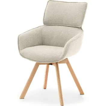 Křeslo Mebel Partner Doris (béžová + dub)