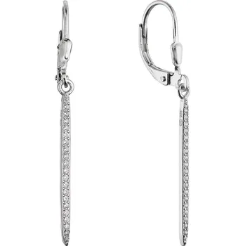 Náušnice Stříbrné náušnice visací úzké dlouhé 11699.1