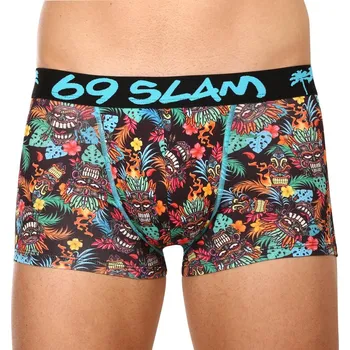 Boxerky 69SLAM Pánské boxerky hip hawaiian tiki (MSYHWT-PO) M