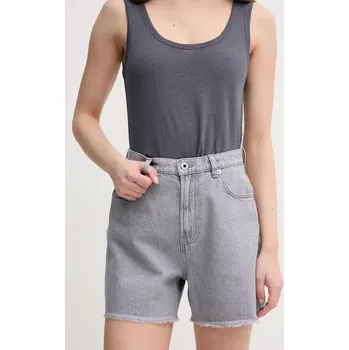 Dámské kraťasy Džínové šortky Pepe Jeans A-LINE SHORT UHW RACHEL dámské, šedá barva, hladké, high waist, PL801112UN7 90X, vel. 26