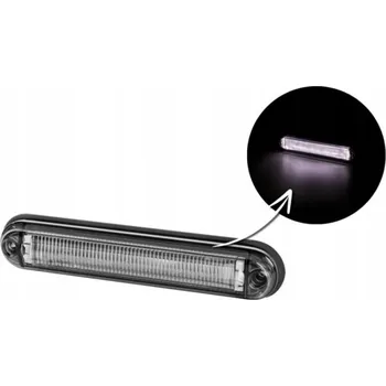 Přídavný světlomet OBRYSOVÉ SVĚTLO LED SLIM S BÍLÝM SVĚTLOVODEM 12/24V UNIVERZÁLNÍ