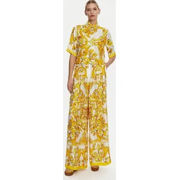 Pánské oblečení Dolce&Gabbana Kalhoty z materiálu FTC63T HI1BE HG3TN Žlutá Regular Fit 46