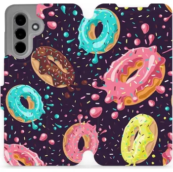 Pouzdro na mobilní telefon Flipové pouzdro Mobiwear - Samsung Galaxy A26 5G - VP19S Donutky (Knížkové flip pouzdro, obal, kryt na mobil Samsung Galaxy A26 5G - VP19S Donutky, materiál Umělá kůže + TPU - ochrana 360°, stojánek, silikonová vanička, magnetické zavírání)