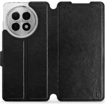 Pouzdro na mobilní telefon Flipové pouzdro Mobiwear - OnePlus 13R - Černé a šedé (Knížkové flip pouzdro, obal, kryt na mobil OnePlus 13R - Černé a šedé, materiál Umělá kůže + TPU - ochrana 360°, stojánek, silikonová vanička, magnetické zavírání)