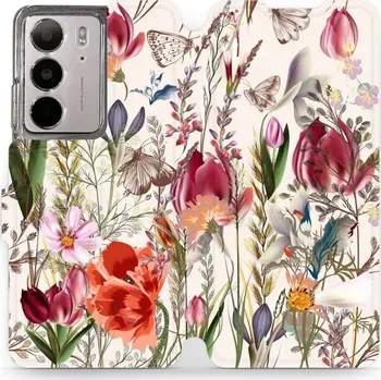 Pouzdro na mobilní telefon Flipové pouzdro Mobiwear - Realme C75 - MP01S Rozkvetlá louka (Knížkové flip pouzdro, obal, kryt na mobil Realme C75 - MP01S Rozkvetlá louka, materiál Umělá kůže + TPU - ochrana 360°, stojánek, silikonová vanička, magnetické zavírání)