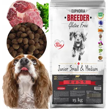 Krmivo pro psa Biofeed EUPHORIA krmivo BEZ LEPKU pro mladé psy středních plemen HOVĚZÍ 15kg
