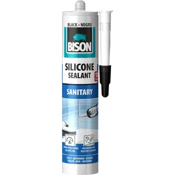 Tmel BISON silikonový tmel SILICONE SANITARY ČERNÝ 280 ml