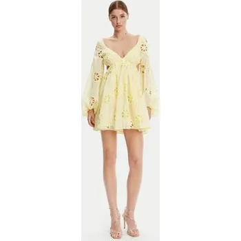 Dámské šaty Bardot Koktejlové šaty 59858DB Žlutá Regular Fit 10