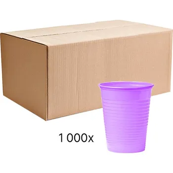 Jednorázové nádobí Kelímky jednorázové plastové barevné Centra (1 karton = 1000 ks) fialová