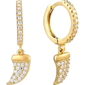 Náušnice Náušnice s přívěskem zubu pozlacené stříbro 925/1000