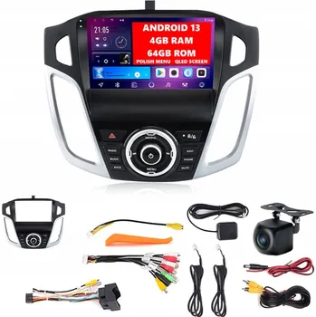 Autorádio Autorádio Peerce pro Ford Focus MK3 s Android Auto, 4 GB/64 GB