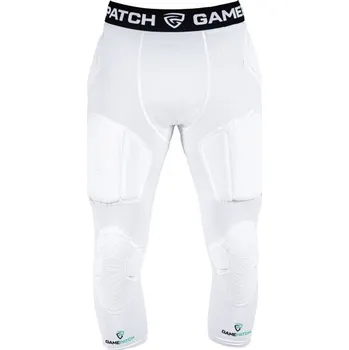 Dámské legíny Kompresní unisex legíny GAMEPATCH PADDED 3/4 TIGHTS WITH FULL PROTECTION XXL Bílá, Černá