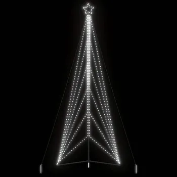 Vánoční stromek LED vánoční stromek 861 studených bílých LED diod 478 cm Bílá4016425