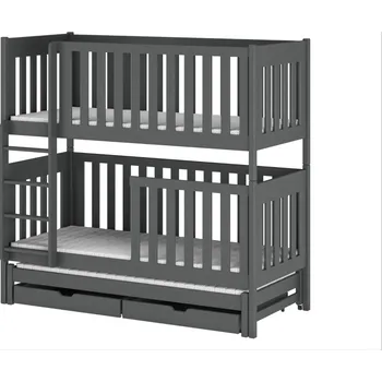 Postel Legno Dětská patrová postel Erika grafit Rozměr (cm): 80x180