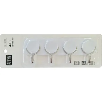 Věšák Háček-4háček KULATÝ (ovál), výkyv., kov/plast, samolep.