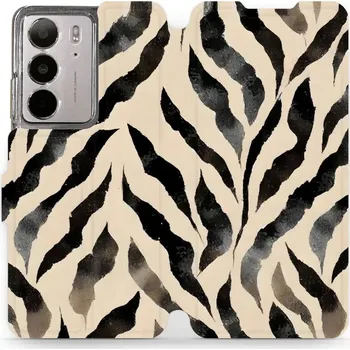Pouzdro na mobilní telefon Flipové pouzdro Mobiwear - Realme C75 - VA53S Zebří (Knížkové flip pouzdro, obal, kryt na mobil Realme C75 - VA53S Zebří, materiál Umělá kůže + TPU - ochrana 360°, stojánek, silikonová vanička, magnetické zavírání)