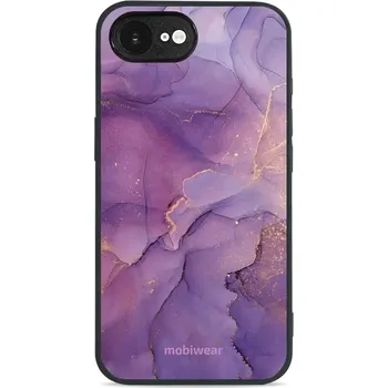 Pouzdro na mobilní telefon Lesklý kryt Mobiwear Glossy - Apple iPhone 16e - G050G - Fialový mramor (Prémiové lesklé pouzdro, obal, kryt Mobiwear Glossy na mobil Apple iPhone 16e - G050G - Fialový mramor, materiál Plast + TPU silikon - krytí po všech stranách, neošoupatelný potisk,)