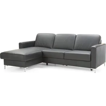Sedací souprava Kožená rohová sedací souprava rozkládací BASIC Levý roh