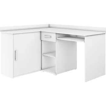 Psací stůl Psací stůl do studentského pokoje Michal I - Agat Bílá 132x75 cm