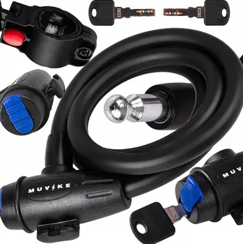 Zámek na kolo ZÁMEK NA KOLO LANKOVÝ ZÁMEK NA KOLO MUVIKE FLEX 1200/12K - 120 cm