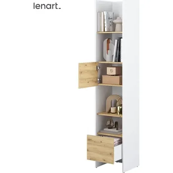 regál Dig-net nábytek Regál Lenart BED CONCEPT BC-23 | bílá / dub artisan