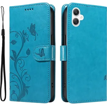 Pouzdro na mobilní telefon Flowery knížkové pouzdro na Samsung Galaxy A06 4G - modré