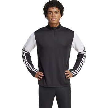 Pánská mikina Tréninková mikina Adidas SQUADRA 25 TOP krátký 1/4 zip černo bílá Velikost: 3XL