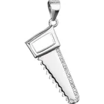 Stříbrný přívěsek ruční pila 14059.1 crystal