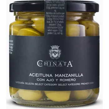 oliva LA CHINATA Olivy Manzanilla S Česnekem A Rozmarýnem