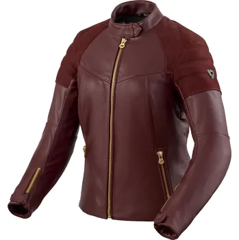 Moto bunda Dámská kožená bunda na motorku Revit London aubergine