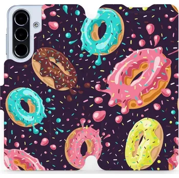 Pouzdro na mobilní telefon Flipové pouzdro Mobiwear - Samsung Galaxy A56 5G - VP19S Donutky (Knížkové flip pouzdro, obal, kryt na mobil Samsung Galaxy A56 5G - VP19S Donutky, materiál Umělá kůže + TPU - ochrana 360°, stojánek, silikonová vanička, magnetické zavírání)