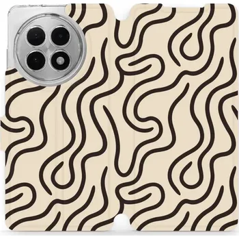 Pouzdro na mobilní telefon Flipové pouzdro Mobiwear - OnePlus 13R - VA60S Linky (Knížkové flip pouzdro, obal, kryt na mobil OnePlus 13R - VA60S Linky, materiál Umělá kůže + TPU - ochrana 360°, stojánek, silikonová vanička, magnetické zavírání)