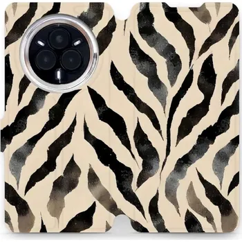 Pouzdro na mobilní telefon Flipové pouzdro Mobiwear - Realme 14 Pro Plus 5G - VA53S Zebří (Knížkové flip pouzdro, obal, kryt na mobil Realme 14 Pro Plus 5G - VA53S Zebří, materiál Umělá kůže + TPU - ochrana 360°, stojánek, silikonová vanička, magnetické zavírání)